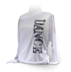 Dance Shirt. Dance Top.  Flowy Long Sleeve White Dance Shirt.  Dolman style (wide) sleeves. Great da Dance Business, Dance Class Outfit, Salsa Dancing Outfit, Dance Essentials, White Dance, Ropa Hip Hop, Dance Apparel, Dance Attire, Dance Shirt