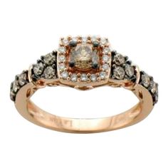 Le Vian Chocolatier® Ring featuring 3/4 cts. Chocolate Diamonds®, 1/10 cts. Vanilla Diamonds® set in 14K Strawberry Gold® Chocolate Diamonds Rings, Gold Bar Ring, Levian Chocolate Diamonds, Chocolate Diamond Ring, Pink Gold Rings, Mint Jewelry, Diamonds Rings, Sapphire Solitaire Ring, Turquoise Gold Ring