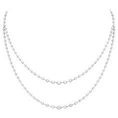 NECKLACE 18K White Gold Diamond 2.77 Cts/129 Pcs White Gold Necklace, Necklace For Her, White Gold Necklaces, White Gold Diamonds, Gold Diamond, Jewelry Necklace Pendant, Silver Necklace, Gold Necklace, Jewelry Necklaces