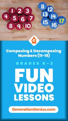 Composing & Decomposing Numbers (11-19) Math Video and Lesson for Grades K-2. Generation Genius is standards-aligned math and science lessons. All lessons include: fun and engaging videos, 5E lesson plans, DIY activities, practice problems, discussion questions, reading material, paper and online quizzes and more. Teachers, try it free today! Generation Genius, Composing And Decomposing Numbers, Multiplication Game, Decomposing Numbers, Math Fact Practice, Math Enrichment, Kids Math, Math Games For Kids, Math Intervention