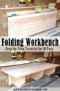 the workbench is made from plywood and wood