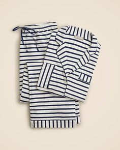 Long-sleeve pajama pant set in striped dreamy cotton blend Serena And Lily Pajamas, Cotton Sleepwear With Vertical Stripes For Loungewear, Striped Cotton Pajama Shorts For Pajama Party, Happy 2024, Drapey Pants, 2024 Clothes, Suit Guide, Xmas Pjs, Hair Wrap Scarf