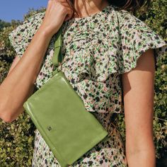 We love a belt bag, and Winn delivers. Perfect for the minimalist, its sleek shape lays flat and carries just the essentials. Purple Garden, Green Belt, Antique Brass Hardware, Wallet Organization, The Minimalist, Leather Dress, Deep Purple, Belt Bag, Love A