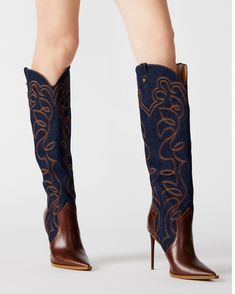 High Heel Cowgirl Boots, Chic Western Outfits Women, Nfr Outfits For Vegas Cowgirl Fashion, Style Cowgirl Boots, Brown Cowgirl Boots, Steve Madden Boots, Spot Lights, Cowgirl Chic, Suede Fashion