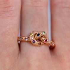 Hundreds And Thousands Pretzel ring – Sarah Gardner Jewellery Hundreds And Thousands, Worry Ring, Tsavorite Garnet, Dope Jewelry, Spinner Ring, My Size, Jewelry Inspo, Dream Jewelry, Pretty Jewellery