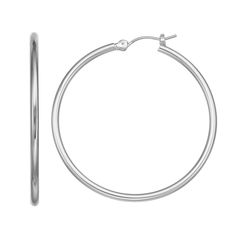 Polished to perfection, these classic Simply Vera Vera Wang hoop earrings are a must-have for every jewelry collection.EARRING DETAILS Diameter: 1.55 in. Backings: click-it Metal: brass Plating: silver tone Finish: polished Not appropriate for children 14 years old and younger. Size: One Size. Gender: female. Age Group: adult. Classic Circle Hypoallergenic Earrings, Classic Hypoallergenic Circle Earrings, Classic Hypoallergenic Circular Earrings, Classic Round Earrings, Classic Cadmium-free Hoop Jewelry, Simply Vera Wang, Simply Vera, Jewelry Earrings Hoops, Vera Wang