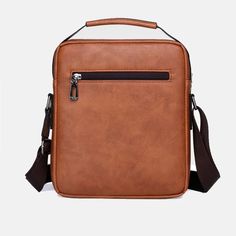 Brown Rectangular Chest Bag With Zipper Closure, Brown Large Capacity Chest Bag For Business, Rectangular Brown Chest Bag, Business Chest Bag Satchel With Large Capacity, Business Shoulder Bag Backpack Large Capacity, Business Backpack With Large Capacity, Casual Rectangular Business Bags, Large Capacity Crossbody Business Backpack, Large Capacity Business Crossbody Backpack