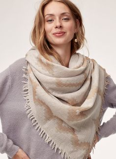 Wilfred DIAMOND MOSAIC BLANKET SCARF | Aritzia US Mosaic Blanket, Reversible Blanket, Mosaic Artwork, Diamond Mosaic, Blanket Scarf, Grey Color, Wool Blanket, Merino Wool Blanket, Winter Scarf