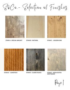 the different types of wood that are used for furniture