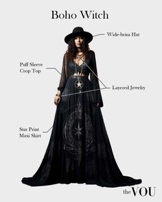 25 Types of Boho Styles - Most Popular and Trendy Men Style Guide, Crop Top Layering, Witchy Outfits, Boho Witch, Halloween Couple, Boho Goth