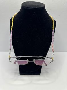 Beaded Glasses Chain and necklace,  handmade Glasses Chain and necklace by SM Craft Design. We designed and produced eyeglass chains and necklaces made of various colored beads for you.  Gifts for loved ones. Eyeglass Chains  suitable for Valentine's day gift, Christmas gift, birthday gift, mother's day and father's day gift, graduation gift, engagement day gift. Eyeglass chains that bring confidence and happiness to your daily life. It is produced in various patterns and colors. You can also us Adjustable Beaded Necklaces With Round Beads And Chain, Adjustable Beaded Necklace With Round Beads And Chain, Beaded Metal Glasses Chains As Gift, Metal Beaded Glasses Chains For Gifts, Metal Beaded Glasses Chains As Gift, Silver Beaded Metal Glasses Chain, Silver Metal Beaded Glasses Chain, Trendy Silver Glass Glasses Chains, Modern Glass Chain Necklace