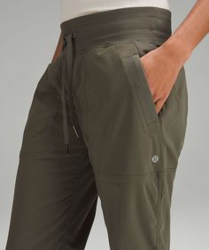 Easy, comfortable, and never clingy, these pants are in our after-practice hall of fame. Designed for Casual. Classic fit is an easy fit that floats away from your body:31.5" inseam, intended to sit below the ankle for heights of 5'5"-5'8". Waistband drawcord helps you customize the fit. Hand pockets with hidden pocket for small items. Hem drawcords let you adjust your look. Lululemon Softstreme Pants Cropped, Green Studio, Studio Pants, Lightweight Pants, Throw Over, Fall Winter Wardrobe, Teacher Outfits, Hidden Pocket, Black Friday Shopping