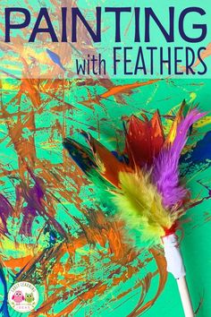 the cover of painting with feathers