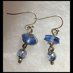 Here’s A Gorgeous Pair Of 1” Handmade Blue Wire Wrapped Beaded Earrings! You Can Make A Fashion Statement In Perfect Style! You’re Going To Get Lots Of Compliments! Makes An Excellent Gift For Yourself Or Your Loved Ones! Comes Already Gift Wrapped And In A Fancy Gold Gift Box! Comes From A Smoke And Pet Free Environment. Please Ask Any Questions You Have. Offers Welcome! Thank You For Shopping With Us At Nancy’s Creative Treasures! Handmade Blue Beaded Metal Earrings, Blue Wire Wrapped Dangle Earrings, Blue Round Beaded Earrings, Blue Metal Beaded Earrings Wire Wrapped, Blue Metal Beaded Earrings For Gift, Blue Metal Beaded Drop Earrings, Blue Metal Beaded Earrings For Pierced Ears, Blue Wire Wrapped Beaded Metal Earrings, Blue Metal Beaded Earrings