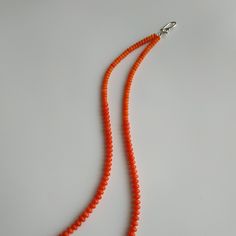 < Orange Coral Beaded Necklace > This product made according to the model of authentic traditional Ukrainian jewelry. The coral is modern, the design is vintage. Like 99% of the coral on the market these days, this coral has been dyed. I use bamboo coral which is not endangered or threatened in any way, unlike natural pink or red coral (the production of which is forbidden almost everywhere in the world). Bamboo coral doesn't mean it's not organic. Every bead of it has a distinctive and be Orange Single Strand Red Coral Jewelry, Orange Gemstone Round Beads Jewelry, Orange Red Coral Beads For Jewelry Making, Orange Hand-strung Jewelry With Round Beads, Hand-strung Orange Jewelry With Round Beads, Adjustable Hand-strung Orange Necklaces, Adjustable Hand-strung Orange Necklace, Orange Red Coral Beaded Necklaces Hand-strung, Orange Single Strand Beaded Necklace With Round Beads