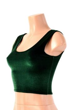 "This item is made to order, please read all the way through the listing before purchasing! This crop top is made of buttery soft, super stretchy and plush velvet. Not the cheap and itchy velvet panne, this lycra velvet is super lux! It features a low scoop neckline in front and back, and fits like a glove. TOP LENGTH: Underarm to hemline measures 8\" Womens Sizing (See below for instructions on where measurements should be taken) XXS: Bust 29\"-30\" / Waist 22\"-23\" / Hips 30\"-32\" Extra Smal Glove Top, Burning Men, Crop Top Sleeveless, Style Crop Top, Velvet Tank, Velvet Crop Top, Summer Crop Tops, Crop Top Sweater, Stretch Velvet