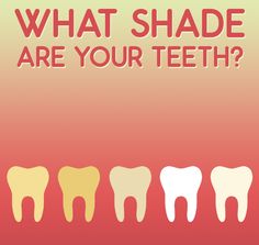 What shade are your teeth? Whiten Your Teeth, Shades