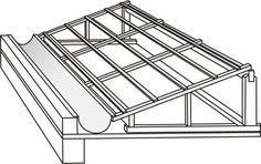 a drawing of a metal structure with an orange sheet on the top and bottom part