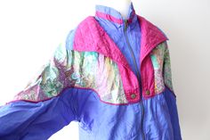 "dreamy super soft nylon 1980s medium so fun for unisex lavon brand this is a gem!! great vintage condition measures: 44-46\"bust 28\"long Thank YOU and please feel free to ask me any ?s:) Have a lovely day!! xoxo www.etsy.com/shop/retroandme" Vintage Purple Windbreaker For Outdoor, Retro Purple Windbreaker For Winter, 90s Style Purple Sports Outerwear, 80's Fashion, Geometric Sweater, Mod Girl, Winter Sport, 60s Dress, Snowboards