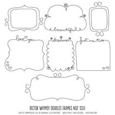 the printable frames are ready to be used for scrapping and other crafting projects