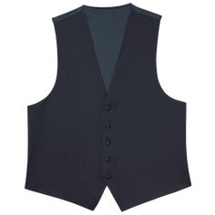 A navy wool vest. Formal Winter Sleeveless Vest, Formal Sleeveless Winter Vest, Tailored Wool Vest For Semi-formal Occasions, Navy Sleeveless Vest For Winter, Business Vest For Fall, Sleeveless, Fall Business Vest Sleeveless, Semi-formal Sleeveless Vest For Fall, Wool Business Vest For Fall, Wool Vest For Business In Fall