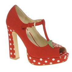 New Without Tags Asos Panama Platform Peep Toe Shoes With Strawberry Trim Size 6 5” Heel 1” Platform T-Strap Peep Toe With Strawberry Decal Polka Dots On Heels And Platform Some Black Marks (Pictured) That Were There When I Bought The Shoes. They Have Never Been Worn Out, Only Tried On In The House. Photos 2-14 Are Mine Please Ask Any Questions Before Purchasing. New To Poshmark? Save $10 On Your First Purchase When You Sign Up With The Code: Laviexenrose Croc Heels, Polka Dot Shoes, Clear Strap Heels, T Strap Shoes, Mid Heel Shoes, Asos Shoes, Sparkly Heels, Black Strappy Heels, Stunning Shoes