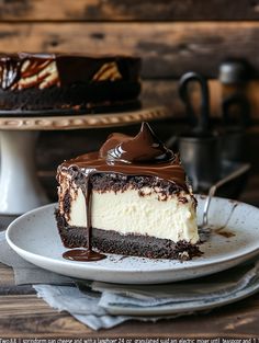 a piece of cheesecake on a white plate