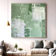 Minimalist Green & White Abstract Painting, Hand-Painted Green Oil And Acrylic Wall Art, Pastel Green Shades For Walls, Christmas Gifts Elevate your space with this original handmade artwork featuring a minimalist green and white abstract design. Professional-grade acrylic paints are expertly applied on canvas by a skilled artist, creating a stunning palette knife effect. The soothing light green hues, including greyish green, mineral green, and dark green, add a touch of tranquility to any room Dark Green Abstract Art, Sage Green Abstract Art, Green Wall Painting, Abstract Green Painting, Green Abstract Art, Greyish Green, Wall Art Pastel, Mineral Green, White Abstract Painting