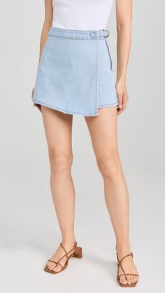 Fast Free Shipping & Free Returns on Rolla's Luna Skort at Shopbop. Shop new arrivals from Rolla's at Shopbop.com Hem Skirt, Asymmetrical Skirt, Skorts, Stretch Denim, Side Zip, New Arrivals, Skirt, Free Shipping, Fabric