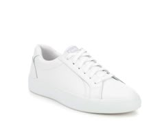 Step into a world of timeless style and comfort with the Keds Persuit Leather Sneakers. These sneakers blend classic design with modern features, creating a versatile and chic footwear option for any occasion. Classic round toe, Lace-up closure for a secure fit, Lightly padded footbed, Flexible and lightweight construction, Smooth lining with a padded insole, Cushioned insole for added comfort, Textured outsole provides traction | Women's Keds Persuit Leather Sneakers in White Size 10 Simple White Sneakers, White Tennis Shoes Women, Classic White Sneakers, Leather Keds, Plain White Sneakers, Dressy Sneakers, Chic Footwear, White Keds, Uniform Ideas