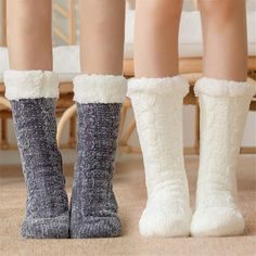 Women 2-Pairs Winter Warm-keeping Casual Socks Accessories Wholesale - PrettyKid Ugg Mittens, Comfy Socks, People Women, Fuzzy Socks, Cute Socks, Clothes Women, Casual Socks, Affordable Clothes, Leg Warmers