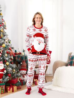 Complete your family's Christmas look with these matching pajama sets, including adult, kid, baby and pet sizes. The large Santa Claus pattern and Christmas-themed background add a festive touch to your holiday moments.
* Please add each size separately to your shopping cart.
* Piece of product: Each size includes 1 set of pajamas (1 top+1 bottom), 1 romper, or 1 pet bandana.
* For children's safety, pajamas should be snug-fitting or flame-resistant. These kids' and babies' pajamas are flame-resistant.
* Drawstring waistband and pockets for adults.
* Fabric characteristics: Soft and comfortable.
* Neckline: Round neck.
* Sleeves: Long sleeves.
* Style: Matching Christmas family pajamas.
* Fit: Moderate fit.
* Length: Moderate length.
* Source of goods: Imported.
* Supplier: PatPat. Matching Pajama Sets, Christmas Family Pajamas, Matching Christmas Family, Matching Pajama, Pajamas Sets, Sleeves Style, Family Christmas Pajamas, Matching Pajamas, Family Pajamas