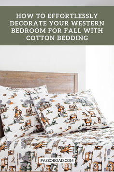 200TC Cotton Ranch Life Sheet Set + Western Bedroom + Fall Bedroom Decor Autumn Bedroom, Desert Wildlife, Western Bedding, Modern Rustic Farmhouse, Western Bedroom, Dining Table Accessories