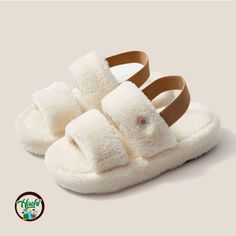 New Autumn Winter Fluffy Slippers Women Sneakers Indoor Shoes Cute Warm Sandals White Plush Thick Sole Soft Lightweight construction with breathable mesh fabric provides a comfortable and flawless fit. Comfortable Fluffy Slippers For Spring, Casual Sandals With Soft Round Toe, Casual Sandals With Round Toe And Soft Sole, Casual Sandals With Round Toe And Soft Details, Fluffy Round Toe Winter Slippers, White Fluffy Slippers With Round Toe, Comfy Round Toe Slippers For Spring, Casual Closed Toe Sandals For Winter, Soft Gifts