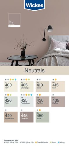 the website for wickes is displayed with different colors and sizes, including neutrals