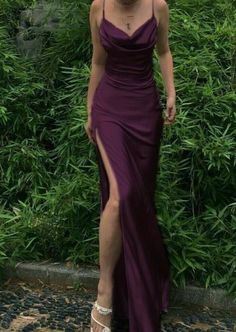 Contact+us:+lisamony@outlook.com Please+left+message+what+color+you+need+when+you+order+it.Besides+the+picture+color,+you+can+also+choose+any+color+you+want. Simple+Purple+Silk+Satin+Prom+Dress+With+Side+Split+ Processing+time:+12-21+business+days Shipping+Time:+3-5+business+days "Fabr... Classy Prom, Prom Dress Inspo, Purple Prom, Classy Prom Dresses, Purple Prom Dress, Floor Length Prom Dresses, Prom Dress Inspiration, Cute Prom Dresses, Pretty Prom Dresses