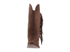 The stunning Brianna cowgirl boot is a versatile Western essential. Featuring exquisite synthetic suede leather and intricate fringe detailing, this pull-on style adds flair to any outfit. Soft lining and cushioned insoles keep feet comfortable all day. A stacked heel and rubber outsole provide traction whether riding horses or dancing the night away. Capture the country charm of the American West with the Brianna boot! Western Suede Fringe Boots, Western Style Suede Boots With Fringe, Leather Fringe Boots For Fall, Western Suede Boots With Tassels, Western Boots With Tassels For Fall, Western Style Boots With Tassels For Fall, Fall Fringe Boots With Snip Toe, Western Fringe Boots For Fall, Bohemian Suede Boots With Fringe