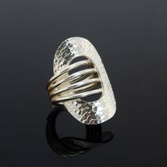 Elevate Your Style With This Exquisite, Hammered 925 Sterling Silver Ring! Featuring A Unique Textured Design, Each Ring Is Hand-Crafted With Meticulous Precision And Care. Show Off Your Individual Sense Of Fashion And Masterfully Crafted Handmade Jewelry With This Incredible Piece That Is Boho-Chic! Dimensions: 1.5 In X 1 In (Approximate) Total Weight: 13.59g Handmade In India Blue Heart Ring, Luxury Wedding Rings, Blue Sapphire Diamond Ring, Woven Ring, Classic Wedding Rings, Silver Heart Ring, Yellow Gold Diamond Ring, Beautiful Wedding Rings, Blue Sapphire Diamond