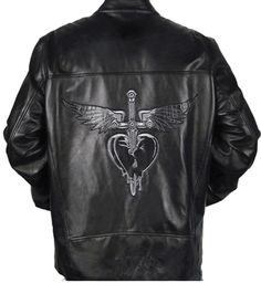 Worn and Inspired by : Bon Jovi
Outfit Type : Concert Leather Jacket
Material : High Quality Real Leather
Color : Black
All Sizes Available
Free Worldwide shipping Leather Jacket Decoration, Rock Style Leather Jacket With Long Sleeves, Rock Style Long Sleeve Leather Jacket, Rock Style Leather Outerwear For Streetwear, Gothic Leather Outerwear For Biker Events, Rock Style Leather Jacket For Biker Events, Horror Punk Fashion, Wardrobe List, Horror Punk