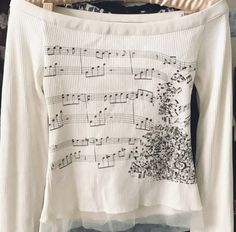 Off The Shoulder Long Sleeve, Bday Ideas, Music Notes, Women's Shirt, Long Sleeve Top, Off The Shoulder, Long Sleeve Tops, Sleeve Top, Tights