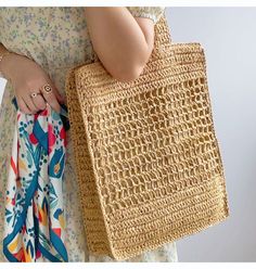 Chic simple straw woven tote bag perfect for summer outfit. Size approximately 37cm x 37cm (14.5in x 14.5in) Designer Style ID: 8329 Chic Straw Woven Tote Bag, Vintage Vibes, Summer Bag, Everyday Shoulder Bag, Beach Bag Spring Shopping Jute Shoulder Bag, Spring Rectangular Open Weave Shoulder Bag, Spring Open Weave Rectangular Shoulder Bag, Trendy Rectangular Beach Bag With Open Weave, Trendy Rectangular Open Weave Beach Bag, Casual Open Weave Beach Bag For Shopping, Vacation Square Shoulder Bag With Open Weave, Trendy Woven Square Beach Bag, Summer Rectangular Shoulder Bag In Natural Fiber