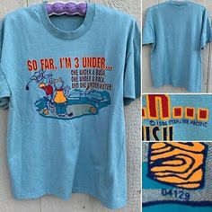 Vintage So Far, I’m 3 Under T-Shift Novelty Golf Humor T-Shirt c 1996 L/XL 1990s  | eBay 90s Sports T-shirt For Summer, 90s Style Short Sleeve Sports T-shirt, Retro Sports T-shirt For Summer, 90s Summer Sports T-shirt, Thrift Inspo, Golf Humor, Graphic Tees Vintage, Concert Tees, Vintage Graphic