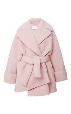 Boiled Wool Coat, Pink Wool Coat, Pink Coats, Oversized Wool Coat, Mode Rose, Long Sleeve Coat, Pink Coat, Oversized Coat, Long Sleeves Coats