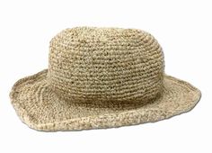 This crochet hemp sun hat is made-up of 50% hemp and 50% cotton materials. Hemp fiber is natural and eco-friendly. It is bio-degradable and durable. Hemp hat is perfect to protect from the sun as hemp fiber absorbs up to 90% of UV radiation. Another major characteristic of hemp is that it will not fade out or disintegrate in direct sunlight. Made: 100% Handmade in Nepal Size: Free Size Material: 50% Hemp and 50% Cotton  Washing Instructions: Hand washing using cold water and mild detergent. With Casual Crochet Hat With Short Brim In Natural Color, Casual Natural Crochet Hat With Short Brim, Brimmed Crochet Sun Hat In Natural Color, Natural Toquilla Straw Crochet Hat For Warm Weather, Natural Crochet Brimmed Sun Hat, Natural Crochet Fedora For Warm Weather, Natural Crochet Fedora Hat For Warm Weather, Natural Brimmed Crochet Sun Hat, Natural Brimmed Crochet Hat For Warm Weather