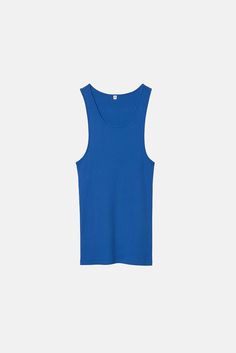 MALIBU TANK Elwood Clothing, Above Knee, Buy Vintage, Long Length, Cobalt, Layering, Organic Cotton