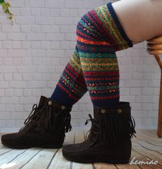 If you need the items in a hurry ,Please feel free to contact me .I can ship them by DHL ( 3-5 days to your address) . ❤ ❤ ❤ ❤ ❤ ❤ ❤ ❤ ❤ ❤ ❤ ❤ ❤ ❤ ❤❤ The leg warmers are made in 65% wool and 35% cotton yarn .They are Chunky,warm in the cold winter. Special--Knit Leg Warmers Boot Cuffs Socks Trim- Mixed Color Love these vibrant colors. These leg warmers will keep you cozy in these cold days, You can wear them under the boots for extra warmth, over the boots to add style. Either way it is going to Baby Socks Design, Boot Cuff Socks, Thigh High Leg Warmers, Sock Designs, Crochet Baby Socks, Sock Organization, Sock Dolls, Sock Doll, Knit Leg Warmers