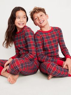 crew neck long sleeves matching pajama pants elasticized waistband rib-knit cuffs snug fit through body fit tip: use our kids snug sleep set size chart for the best fit models are approx.  4’3” – 5’ and are wearing size m (8)machine wash according to the care instruction label Family Pajama Sets Christmas, Coordinating Christmas Pajamas, Cozy Fit Long Sleeve Loungewear Sets, Matching Cotton Sleepwear For Winter, Matching Winter Sleepwear For Loungewear, Winter Matching Sleepwear For Loungewear, Matching Loungewear Sets For Winter, Matching Long Sleeve Winter Sleepwear, Matching Winter Loungewear Sets