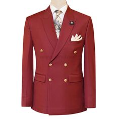 Maroon double breasted suit with golden buttons – Uomo Attire Gold Double-breasted Elegant Blazer, Gold Fitted Double-breasted Blazer, Gold Elegant Double-breasted Blazer, Elegant Gold Double-breasted Blazer, Gold Blazer With Double Button Closure And Notch Lapel, Gold Formal Blazer With Double Button Closure, Business Blazer With Gold Buttons And Suit Collar, Gold Tailored Double-breasted Blazer, Gold Double-breasted Blazer For Office