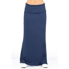 A cute and comfortable maxi skirt style perfect for a casual look or lounging in style. Made from an ultra soft stretch material . Featuring a foldover waist, maxi length, and a relaxed a-line shape. Color: navy. Gender: female. Age Group: adult. Pattern: Solid. Material: Polyester. Maxi Skirt Blue, Maxi Skirt Style, Womens Maxi Skirts, Skirt Style, Women Maxi, Maxi Skirts, Hem Style, Skirts Maxi, Blue Gender