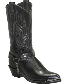 Sage by Abilene Boots Women's Concho Harness Boots, Black Black Cowgirl Boots, Black Leather Cowboy Boots, Black Cowgirl, Womens Cowgirl Boots, Black Cowboy Boots, Dr Shoes, Engineer Boots, Harness Boots, Leather Cowboy Boots